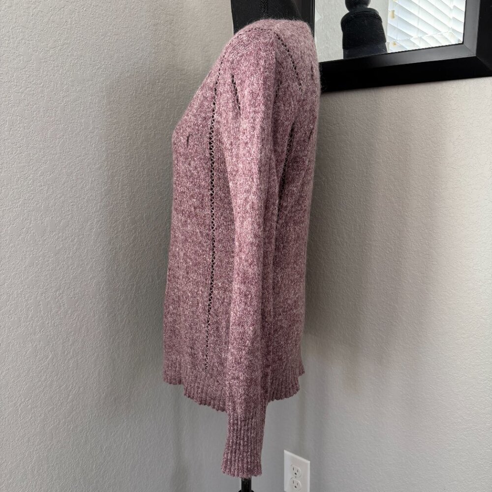 PRANA Mohair Wool Sweater Heather Marled Purple XL - Picture 8 of 15